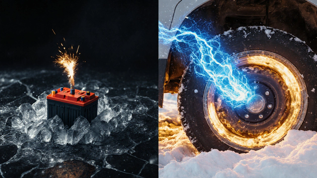 Сравнение слабого и сильного аккумулятора: ледяной провал и энергетический всплеск у двигателя