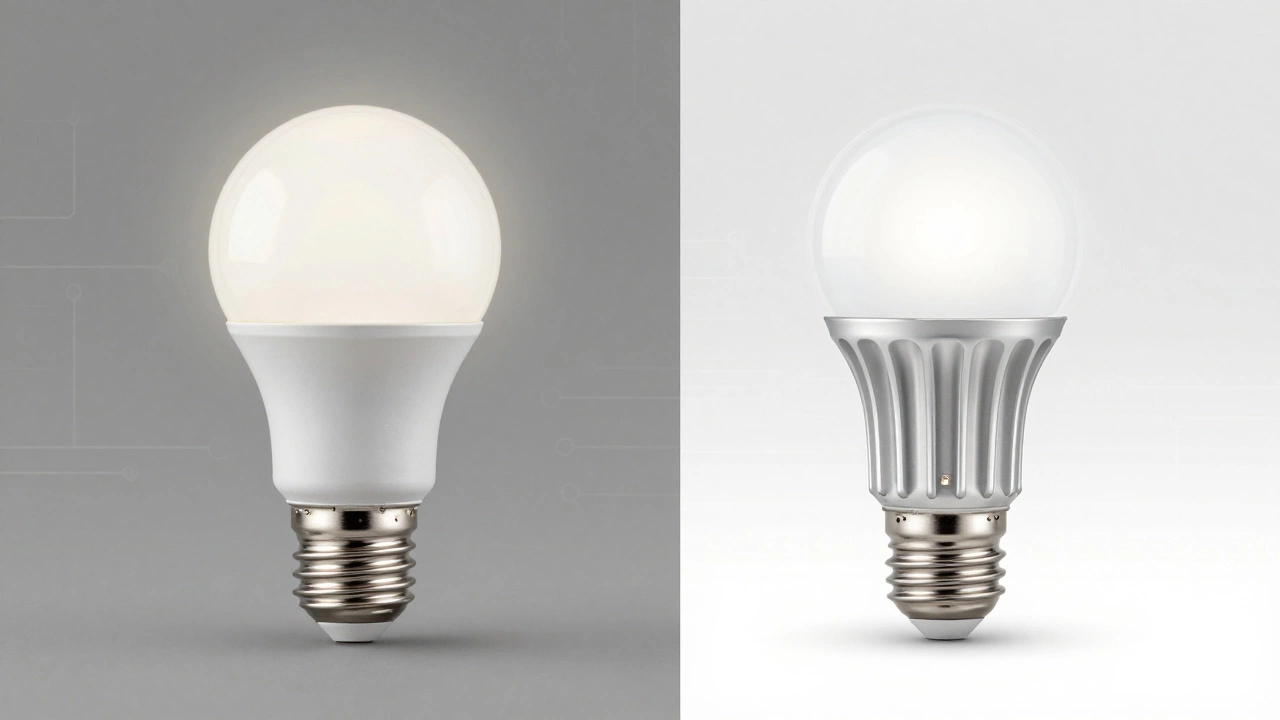 Сравнение поддельной и сертифицированной светодиодной лампы для фар.