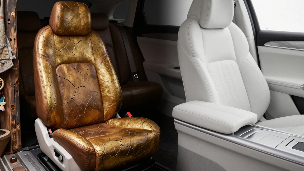 Два стиля тюнинга рядом: один — с золотыми трещинами и старыми материалами, другой — с безупречными линиями и чистыми поверхностями.