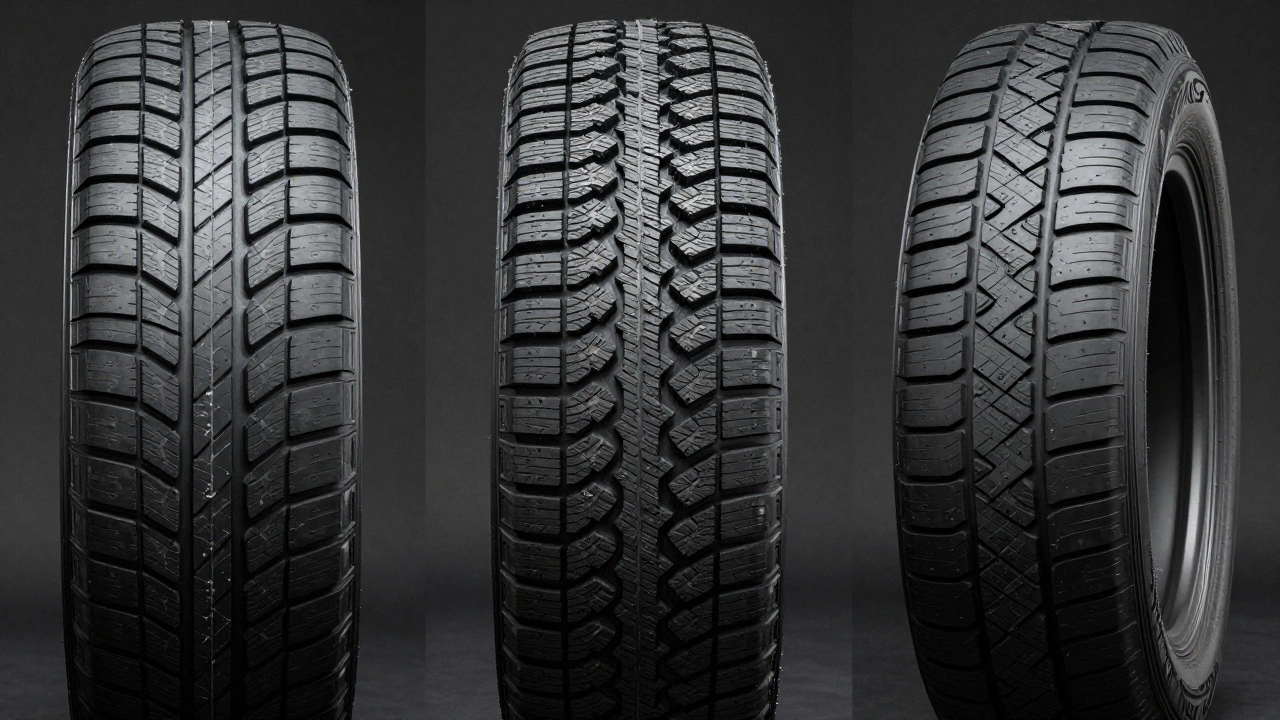 Сравнение рисунка протектора летних, зимних и всесезонных шин