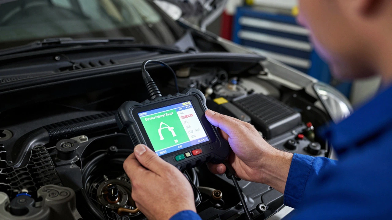 Диагностика автомобиля сканером OBD-II для проверки истории обслуживания